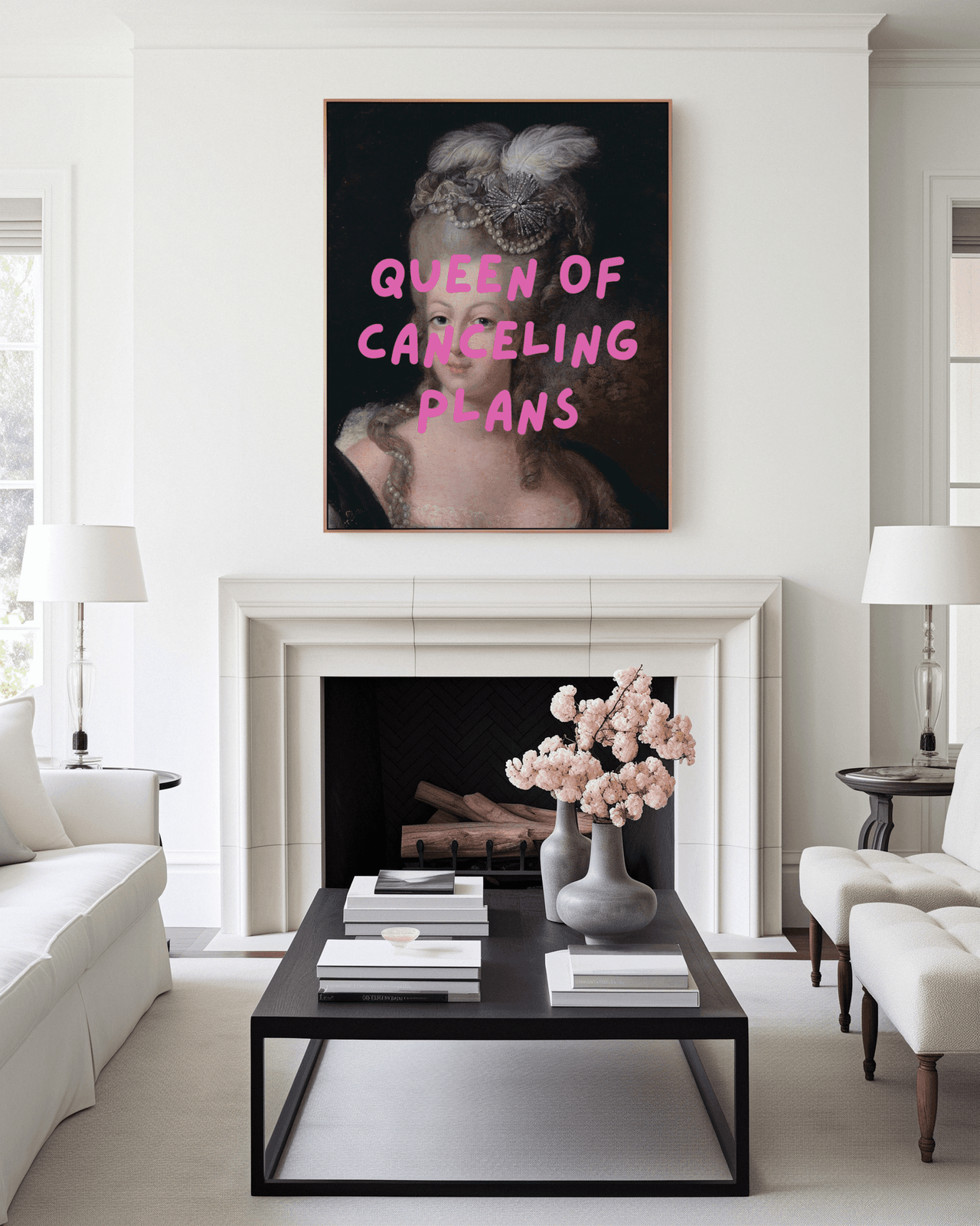 Queen of Canceling Plans - Funny Wall Art Print for Introverts | Canvas Art, Art Prints & Framed Canvas - Buy Wall Art