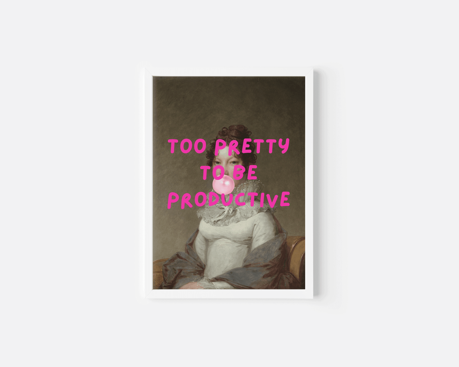 Too Pretty to Be Productive - Funny Feminine Wall Art | Canvas Art, Art Prints & Framed Canvas - Buy Wall Art