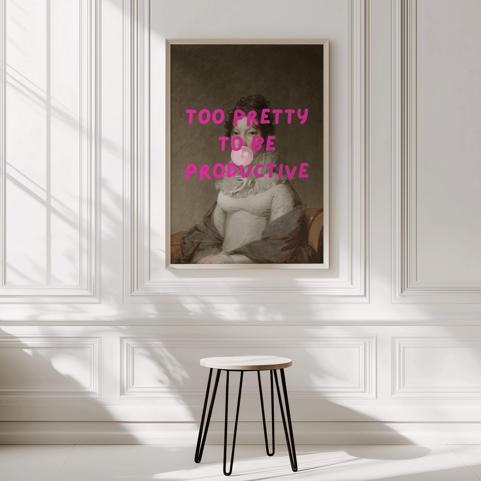 Too Pretty to Be Productive - Funny Feminine Wall Art | Canvas Art, Art Prints & Framed Canvas - Buy Wall Art