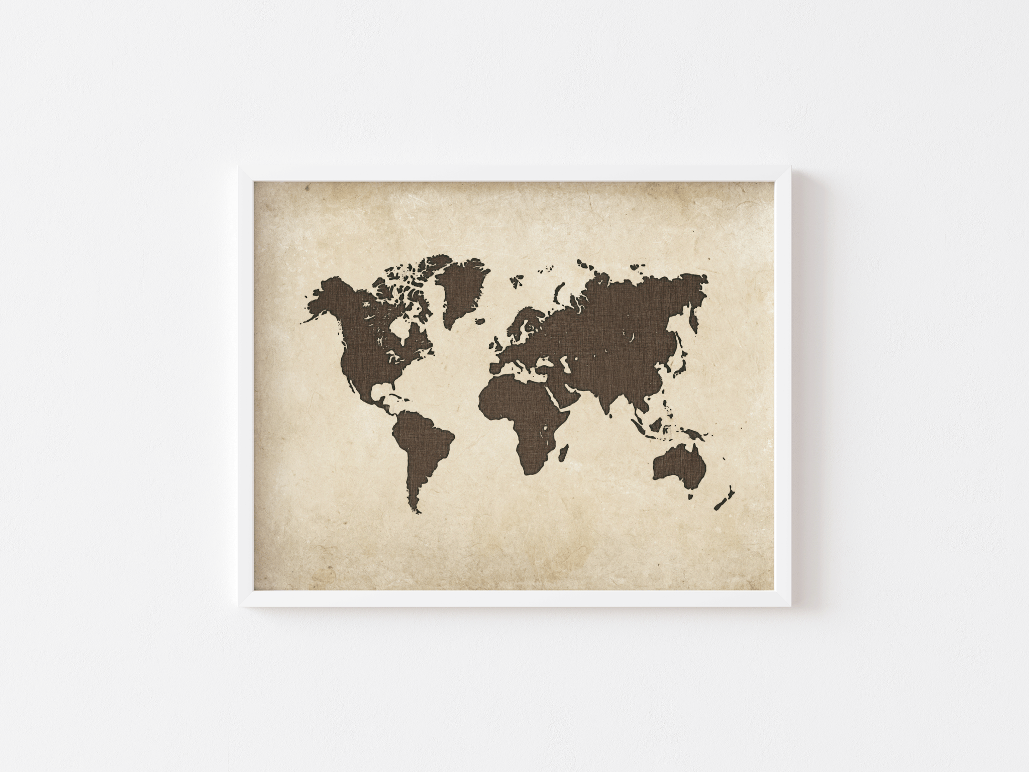 Vintage Canvas Art World Map - Buy Wall Art