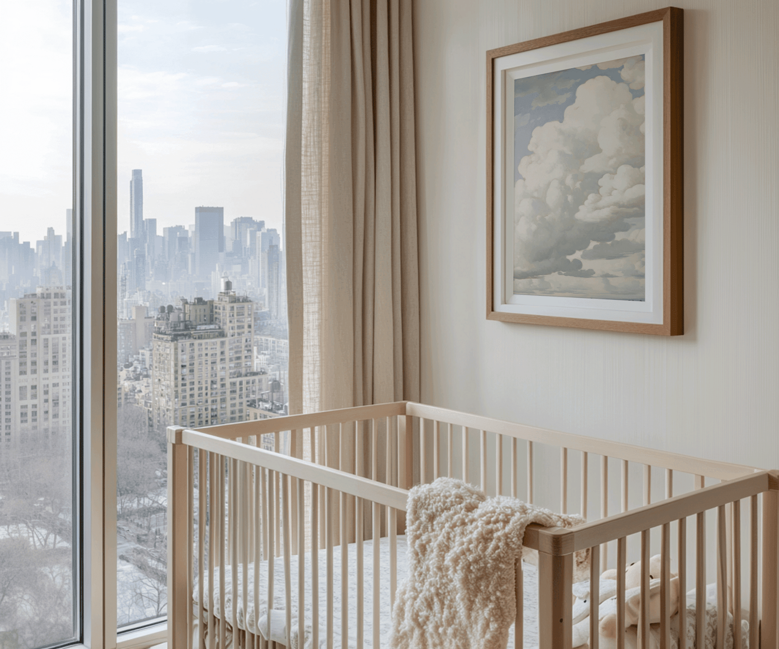 Vintage Cloudscape Wall Art | Soft Sky Canvas Print for Bedroom or Living Room - Buy Wall Art