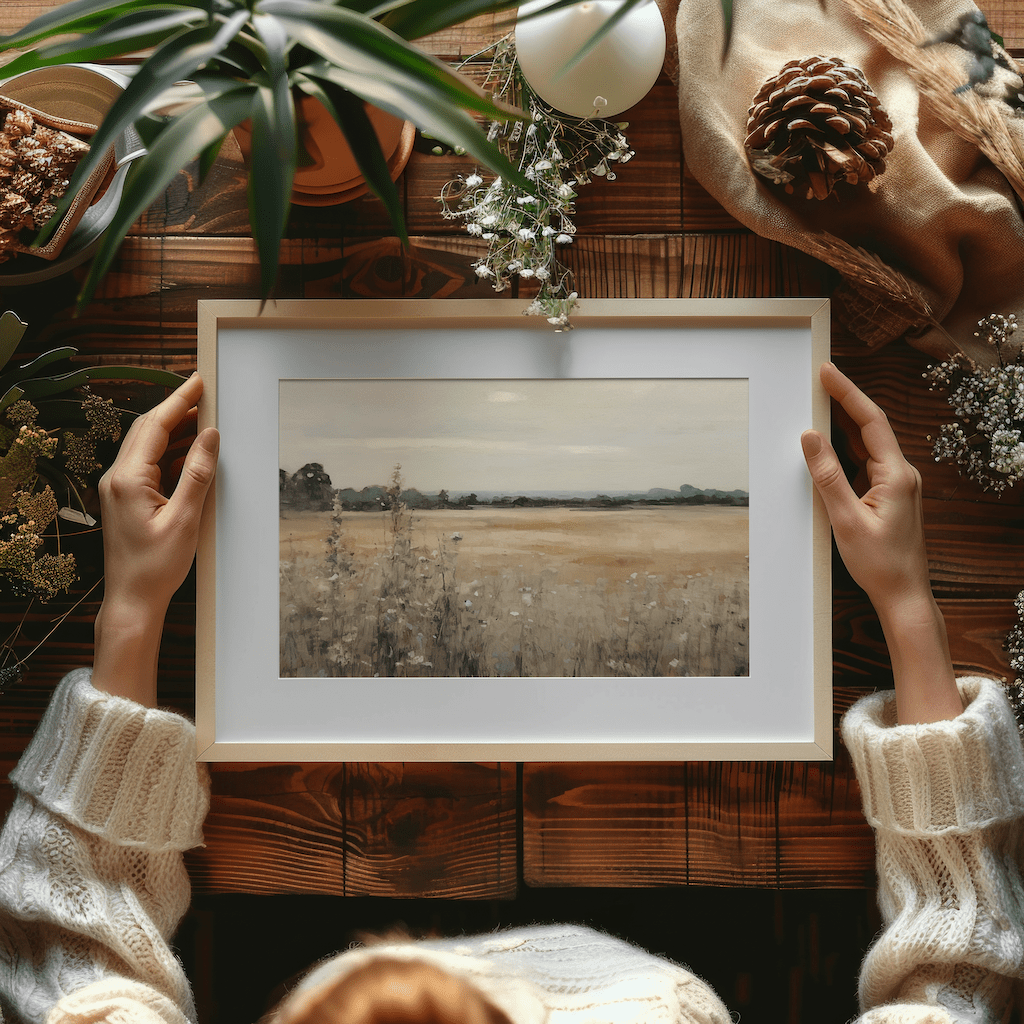 Vintage Landscape Art – Neutral Nature Scene Print - Buy Wall Art