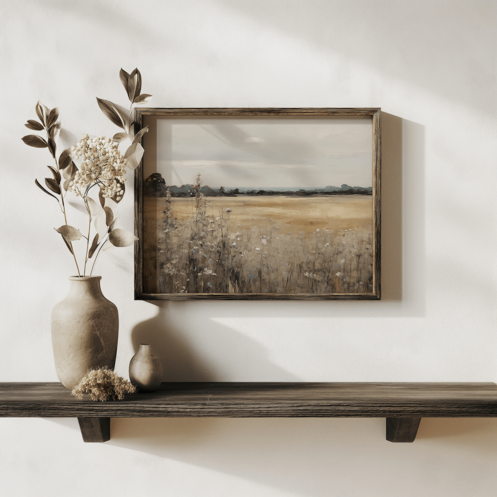 Vintage Landscape Art – Neutral Nature Scene Print - Buy Wall Art