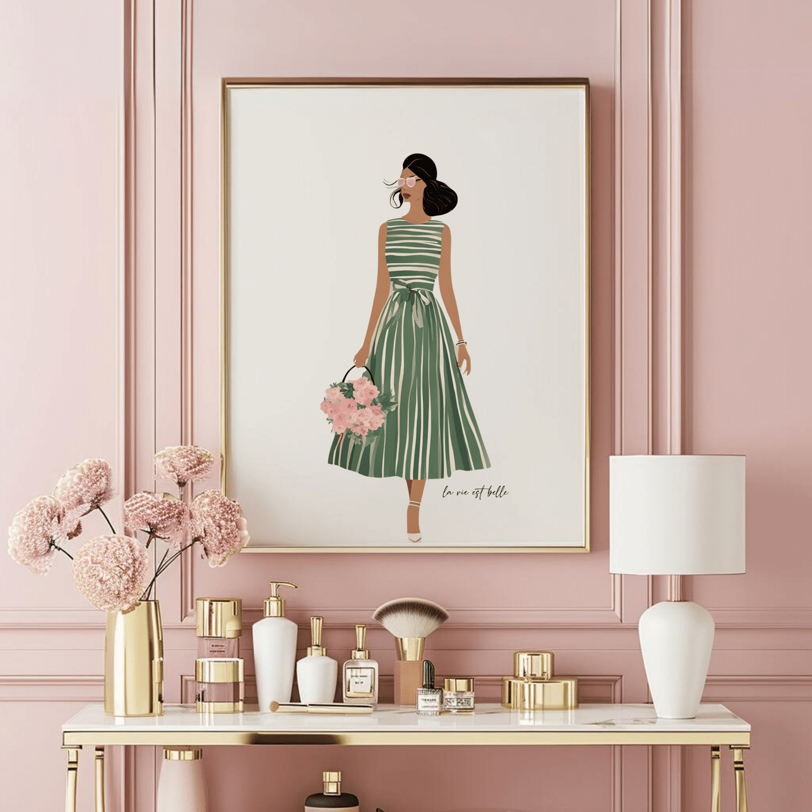 Woman Green Dress Wall Art | Canvas Art, Art Prints & Framed Canvas - Buy Wall Art