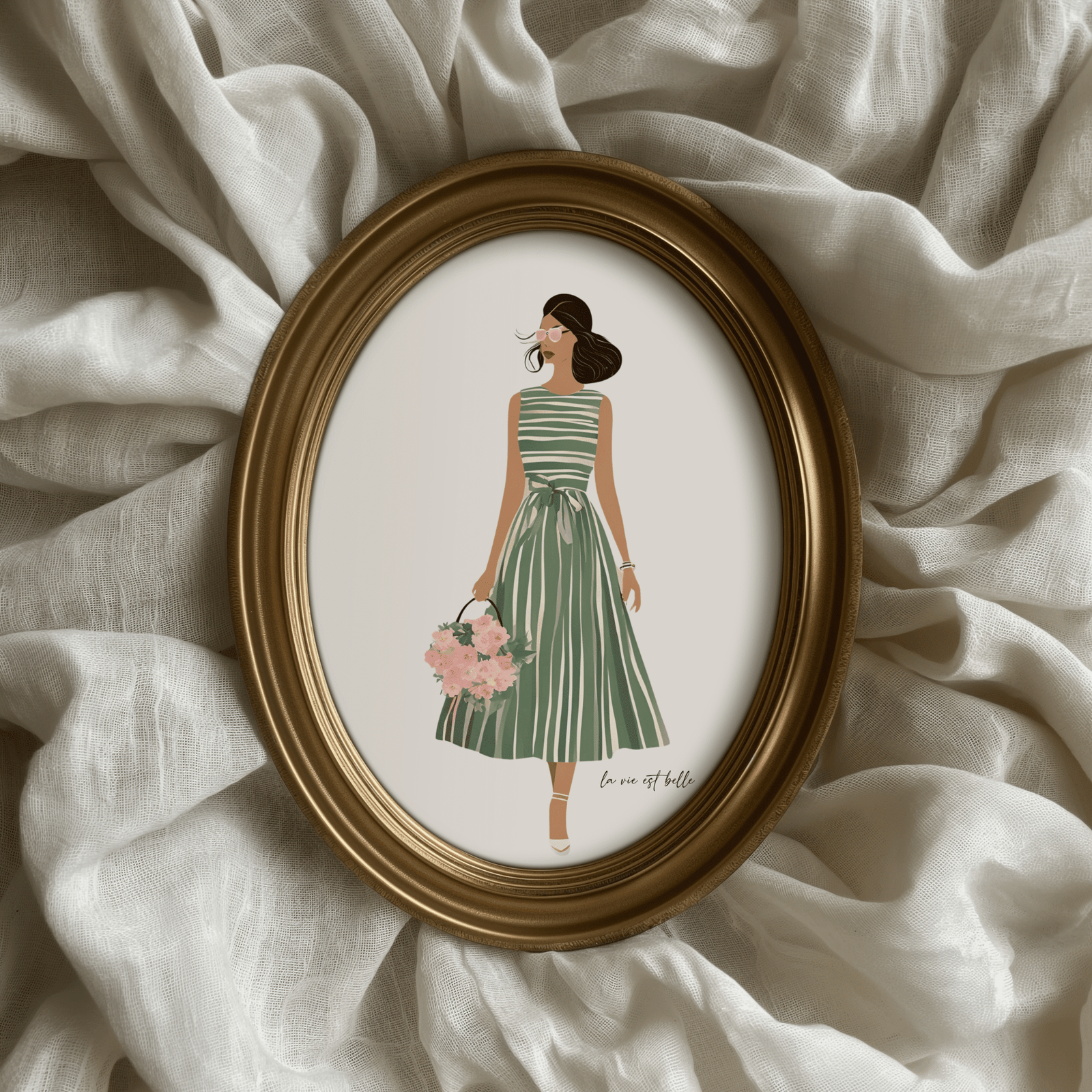 Woman Green Dress Wall Art | Canvas Art, Art Prints & Framed Canvas - Buy Wall Art