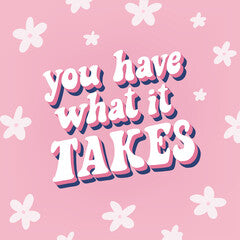 Motivational retro quote decorated with flowers on pink background. Good for posters, prints, cards, signs, stickers, apparel decor, sublimation, etc. Mental health phrase. EPS 10