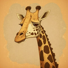 a cute cartoon giraffe made with generative ai