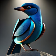 3d render of a bird
