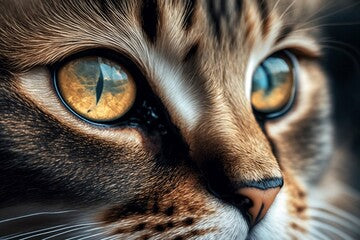 A close up shot of a cat. AI