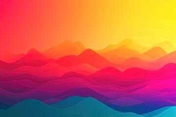 Colorful Background with Mountains - Generative AI