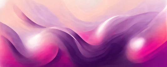 Abstract painting. Blur waves. Curve texture. Defocused neon purple pink white color gradient curl strokes art illustration background.