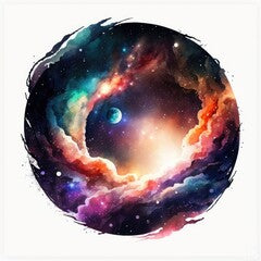 A background with a galaxy space watercolor effect. (Generative AI)