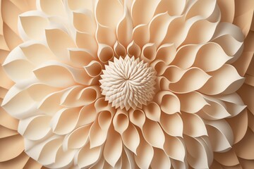 Dahlia flower background. Beautiful paper Dahlia close up. Generative AI