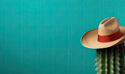 A cute cactus sporting a traditional sombrero hat Creating using generative AI tools