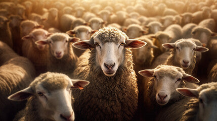 A flock of sheep Generative AI
