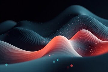 Black and Red Minimalist Modern Abstract Motion Background - Generative AI