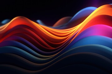 Colorful Minimalist Modern Abstract Motion Background - Generative AI