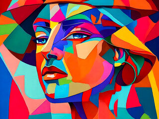The fauvism art style, colorful portrait of a woman -Generative Ai-
