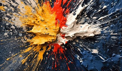 Abstract painting with splashes, generative ai
