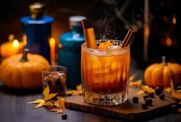 Autumn cocktail, generative ai