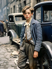 30s Parisian Boy in the Enchanting Streets - generative ai