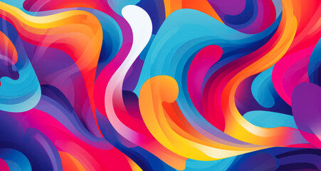 Colorful hearts texture pattern, in the style of distorted fauvism, futuristic visions, bright colors.