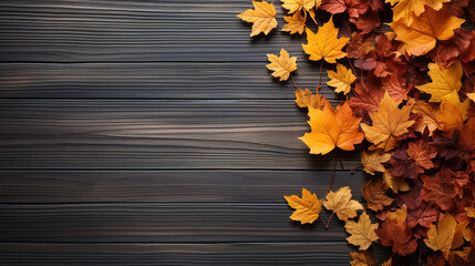 a minimalist autumn background with copy space