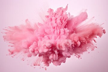 Colorful pastel pink paint smoke explosion
