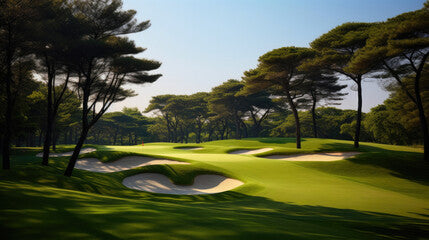 Artistic Landscape of Golf and Trees