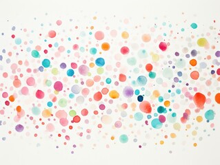 abstract image of colorful watercolor dots on white.