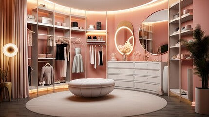 3D image of a contemporary dressing room
