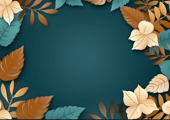 Autumn leaves background, generative ai.