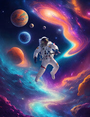 astronaut in space galaxy