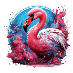 A captivating flamingo t-shirt design that captures the elegance of a ballet performance, Generative Ai
