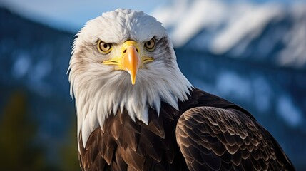 A breathtaking shot of a Bald Eagle his natural habitat, showcasing his majestic beauty and strength.