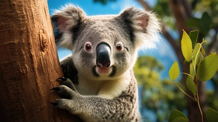 A breathtaking shot of a Koala his natural habitat, showcasing his majestic beauty and strength.