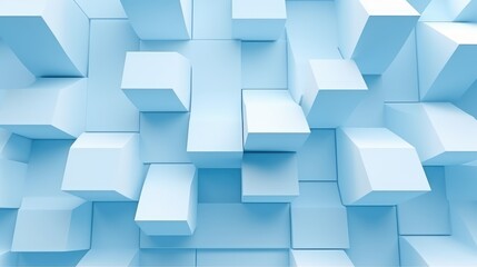 abstract blue cubes - generative ai