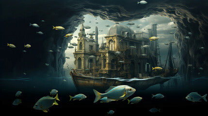 Spectacular computer background, underwater world