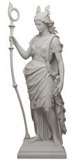 A full-length Greek statue of a female goddess Artemis on a transparent background, with a grainy texture, vintage illustration