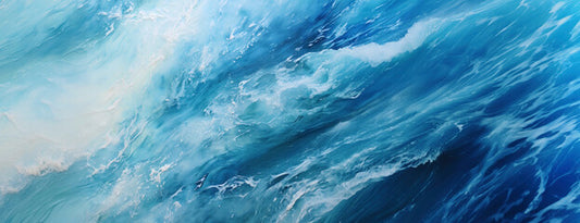 Abstract background of sea waves in the style of oil painting