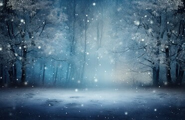 a background with snow and trees