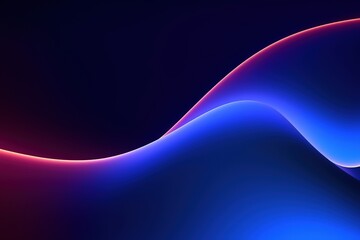 Abstract minimal neon wallpaper with glowing wave.