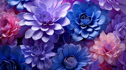 3d animation of flowers with multilayered surfaces