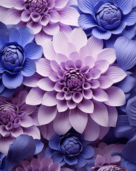 3d animation of flowers with multilayered surfaces