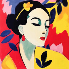 Fauvism style painting of a woman
